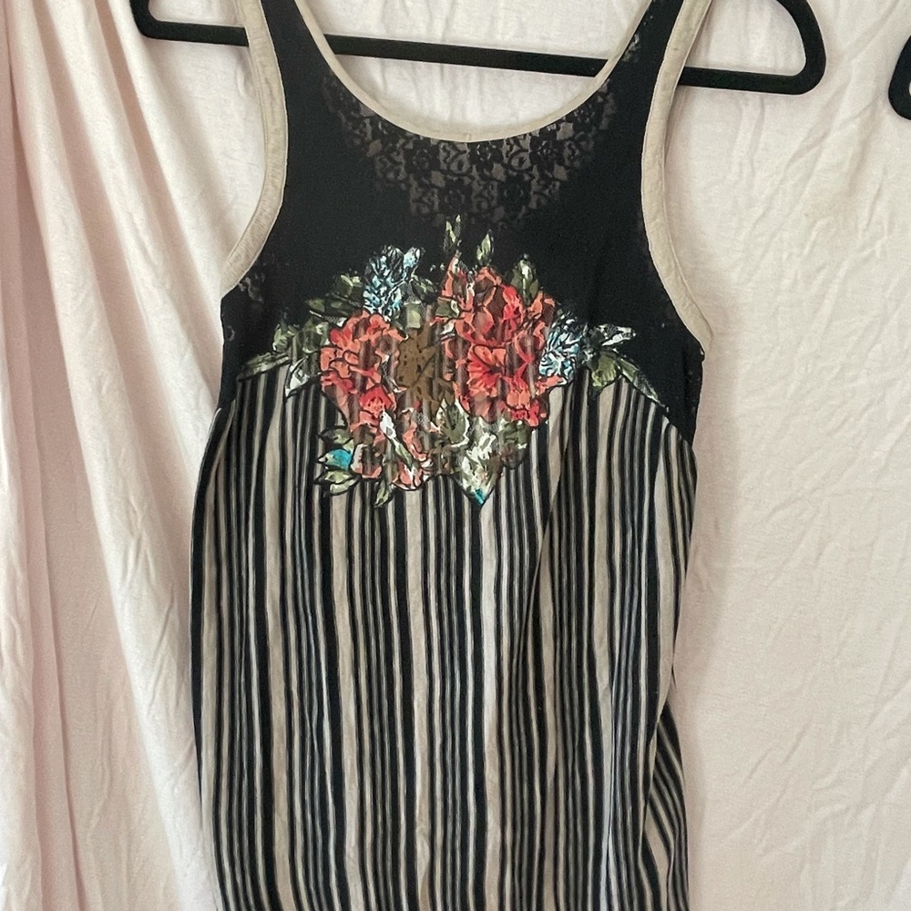 Free People Black Rose Tank S